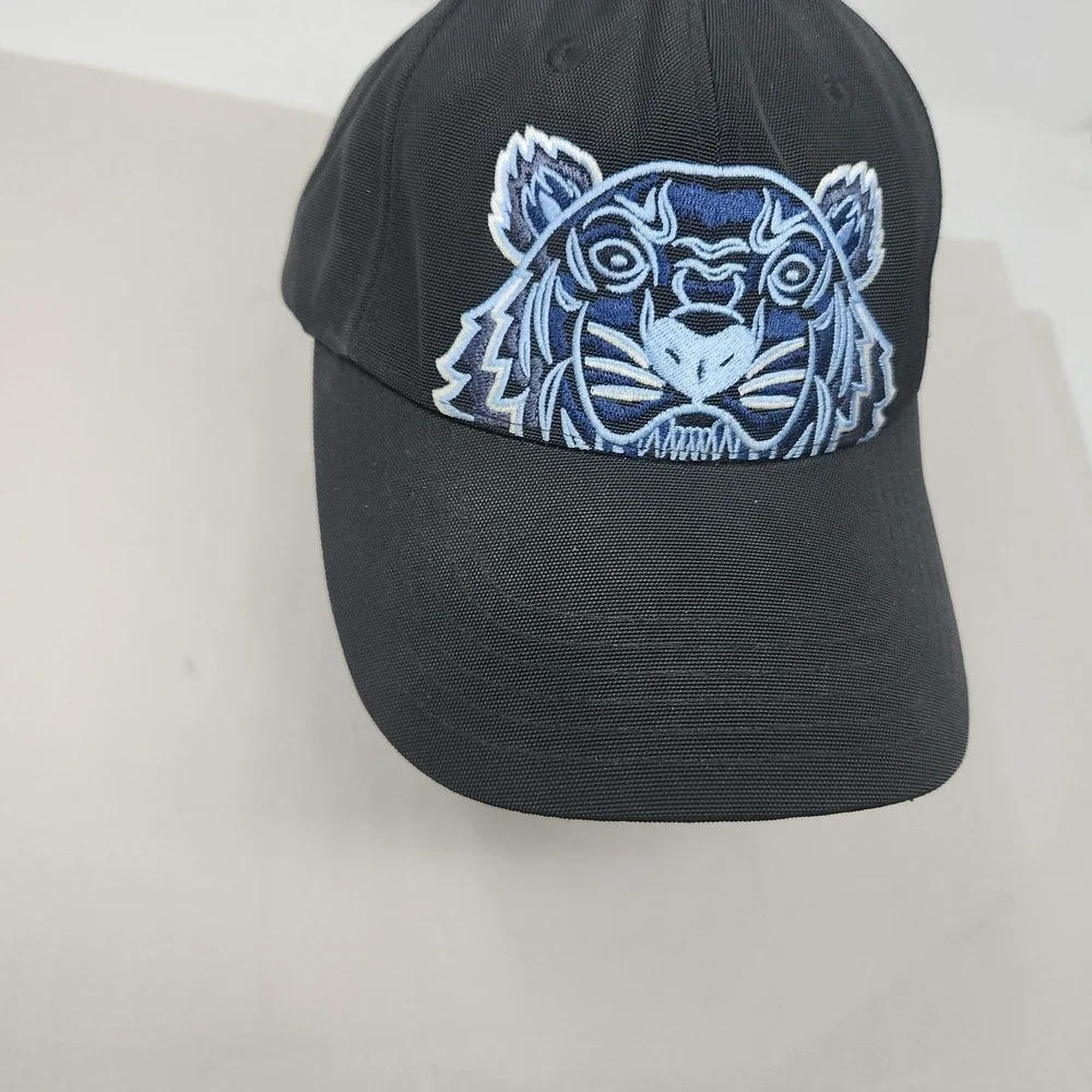 KENZO PARIS Embroidered Canvas Kampus Tiger Baseball Cap Hat Strapback Black
